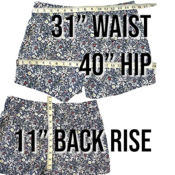 J. Crew Liberty Art Fabrics Floral Shorts Sz 4 - Picture 9 of 12